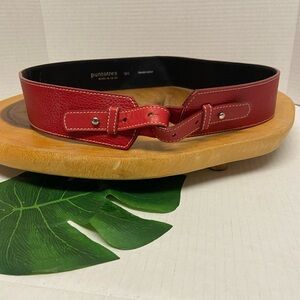 Puntotrees Red Leather Belt